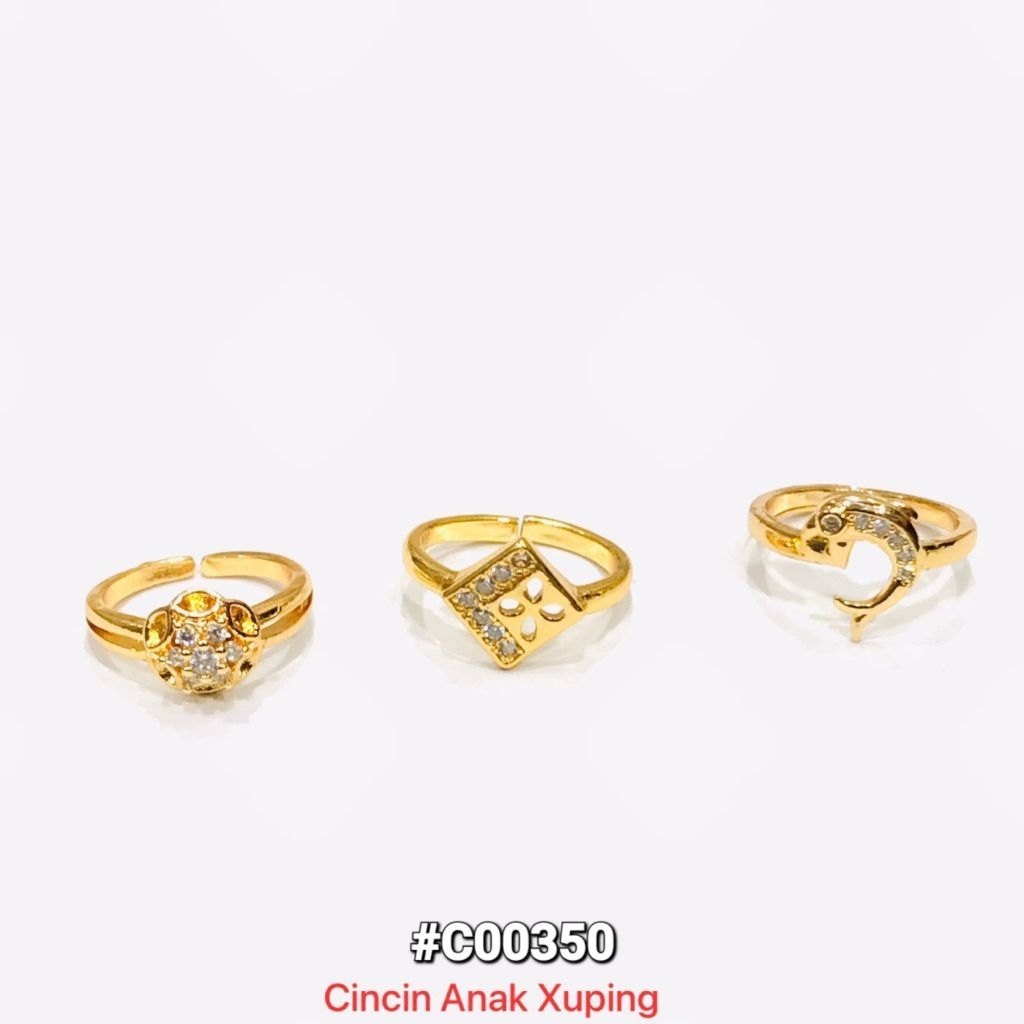Cincin Anak - Anak Permata Zircon Sepul Lapis Xuping | Cincin Anak Perempuan Xuping Lapis Emas – Per