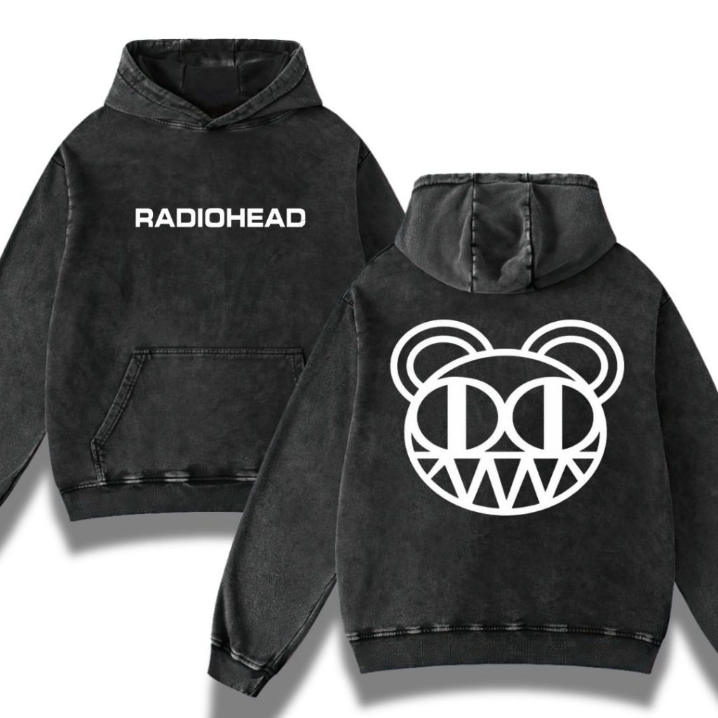 Psycho Crucify "Radiohead" Stone Wash Hoodie | Washing | Jaket | Hoodie Band | Hoodie Radiohead