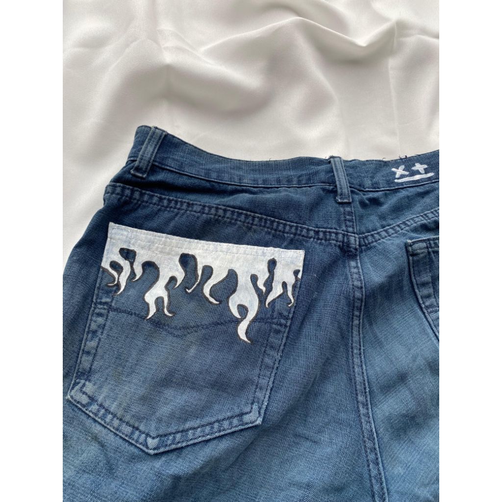 Sashiko Jeans - Celana jeans reworked by.io