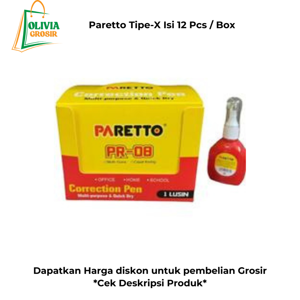 

Tipe-X Paretto Isi 12 Pcs / Box
