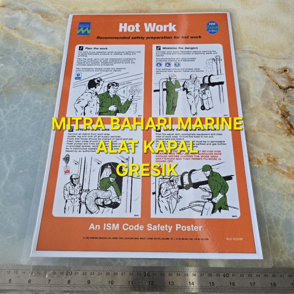 

Poster IMO Symbol IMPA 331524 Hotwork Ukuran 480x330mm / A3+