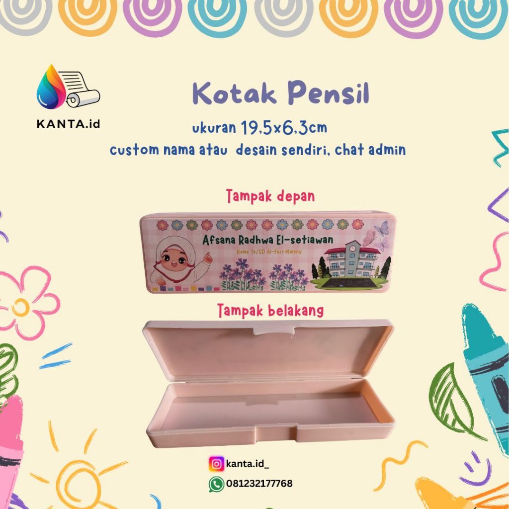 

Kotak Pensil Custom Berstiker Glossy Berkualitas