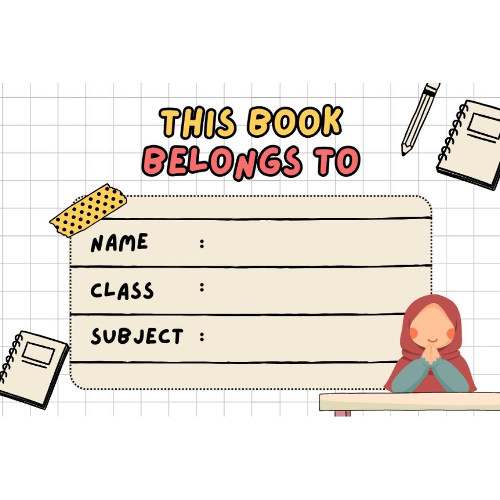 

STICKER NAMA - TEMPELAN - STIKER - STIKER BUKU - LABEL NAMA - PELAJARAN SEKOLAH - CUSTOM