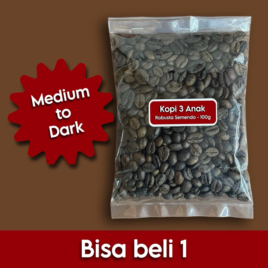 

Biji Kopi Robusta 100g | Roasted Beans Bonus Permen Kopiko Fresh Siap Giling