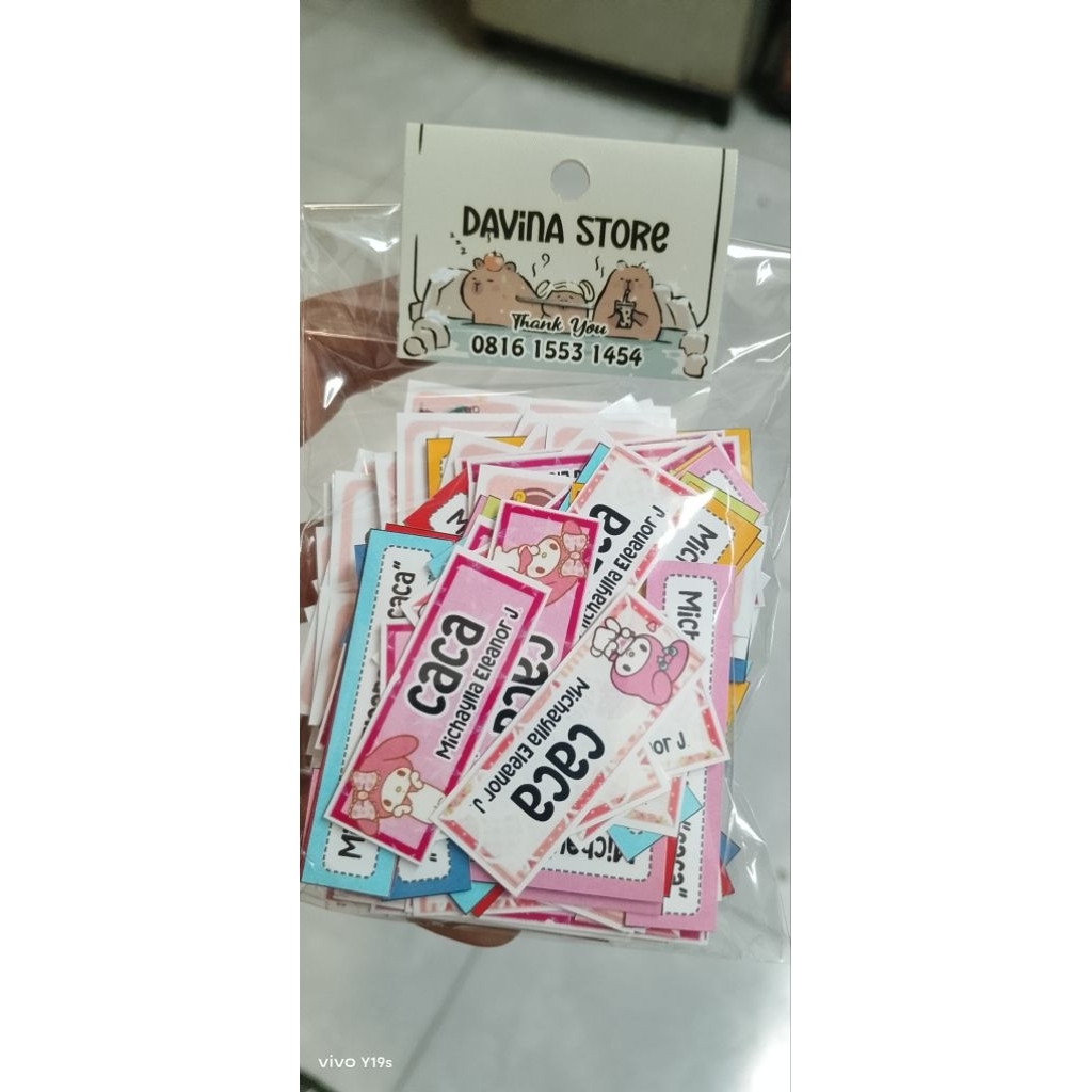 

stiker nama custom