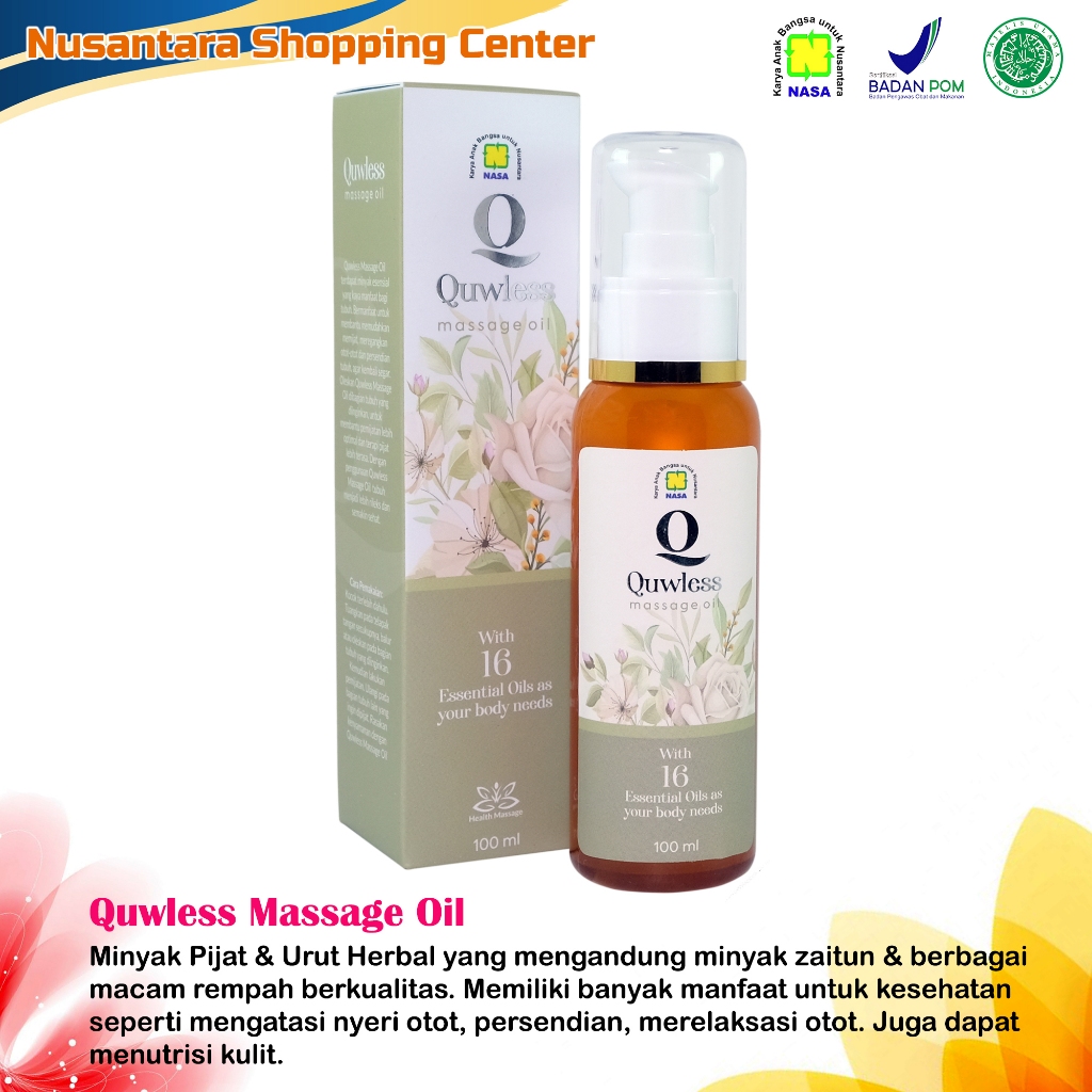 QUWLESS MASSAGE OIL KHUSUS PIJAT & URUT