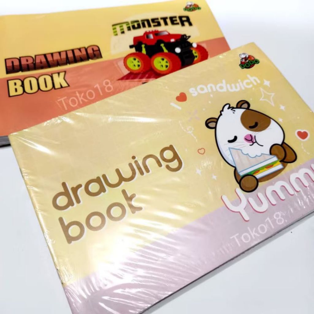 

BUKU GAMBAR DODO A4/DRAWING BOOK DODO/BUKU MEWARNAI HARGA SATUAN MOTIF RANDOM