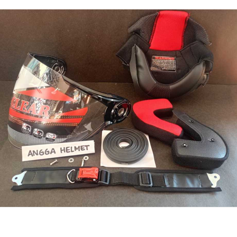 PAKET NHK REVENTOR. KACA HELM NHK REVENTOR + BUSA HELM NHK REVENTOR + TALI HELM + LIS KARET