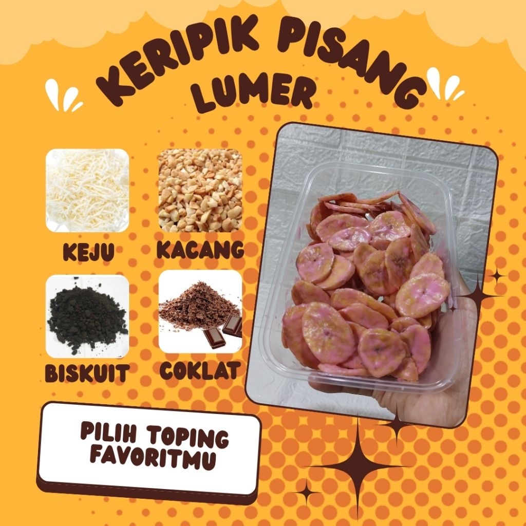 

KERIPIK PISANG STRAWBERRY LUMER By Dapur Pisang || 150gram cemilan