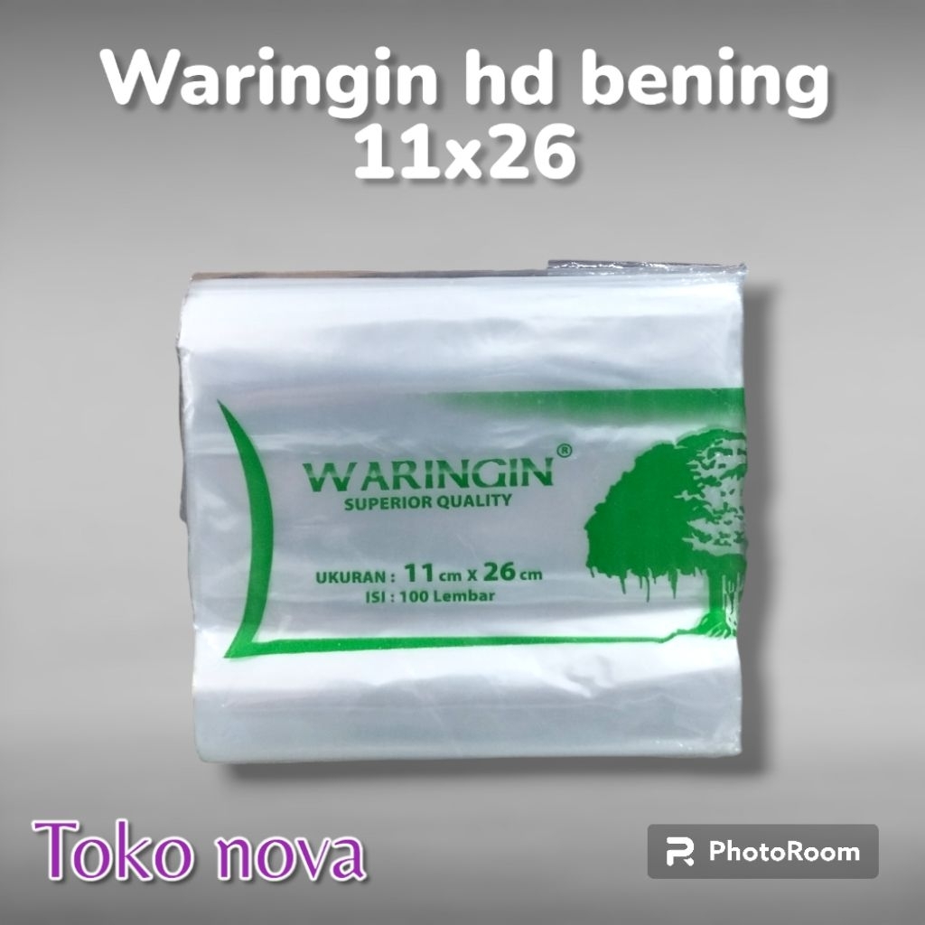 PLASTIK WARINGIN PP/BENING UKURAN 11X26 1/5 SETENGA KILOAN @10PAK