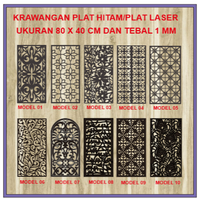 PAGAR BESI CUTIING LASER / KRAWANGAN PLAT HITAM / CUTTING PLAT LASER / PLAT LASER CUTTING / ORNAMEN