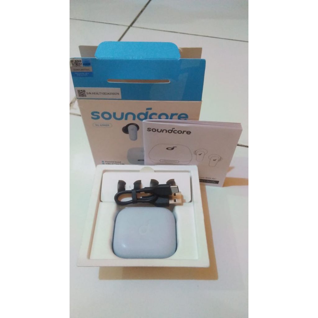 preloved soundcore R501 NC  anker earbuds headset earphone bluetooth warna biru