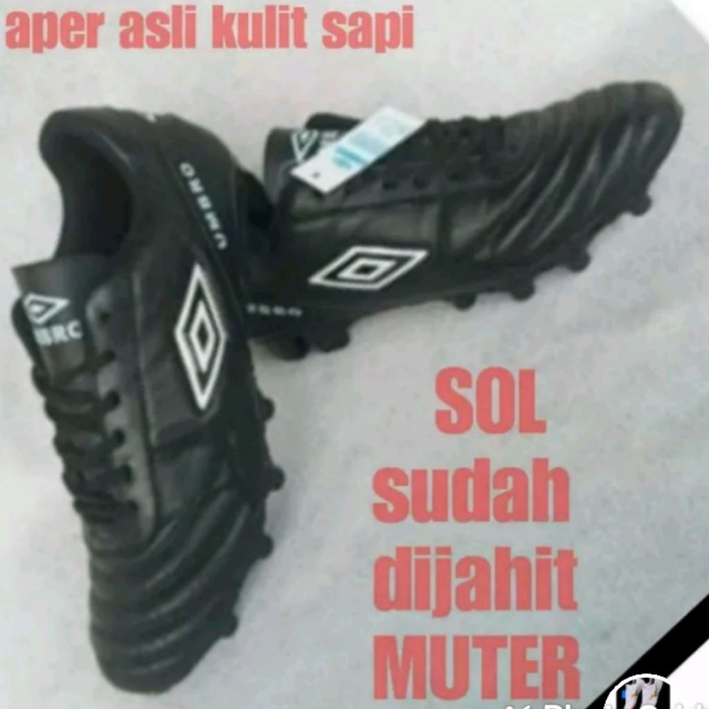 sepatu Bola Kulit asli UMBRO outsol sudah dijahit muter