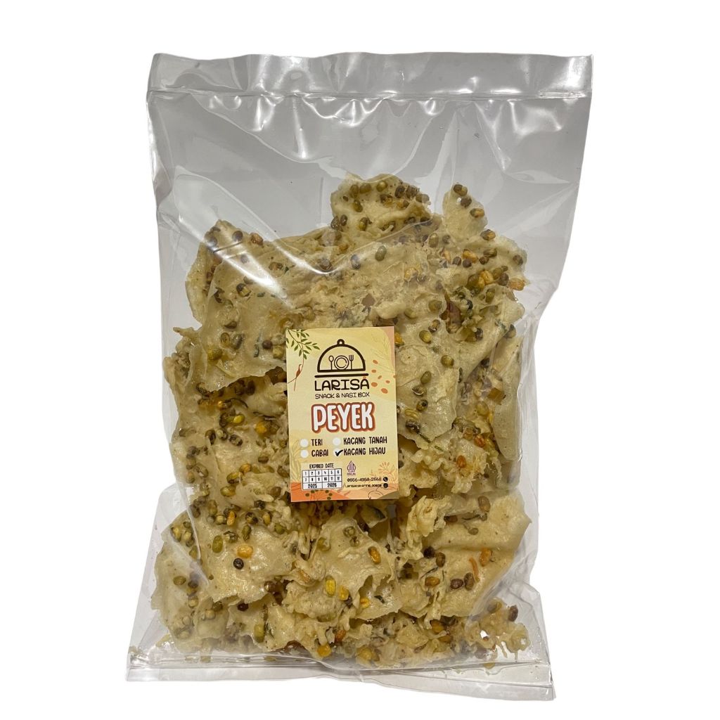 

Peyek/Rempeyek Kacang, Cabai, Teri Gurih Renyah 250 GRAM