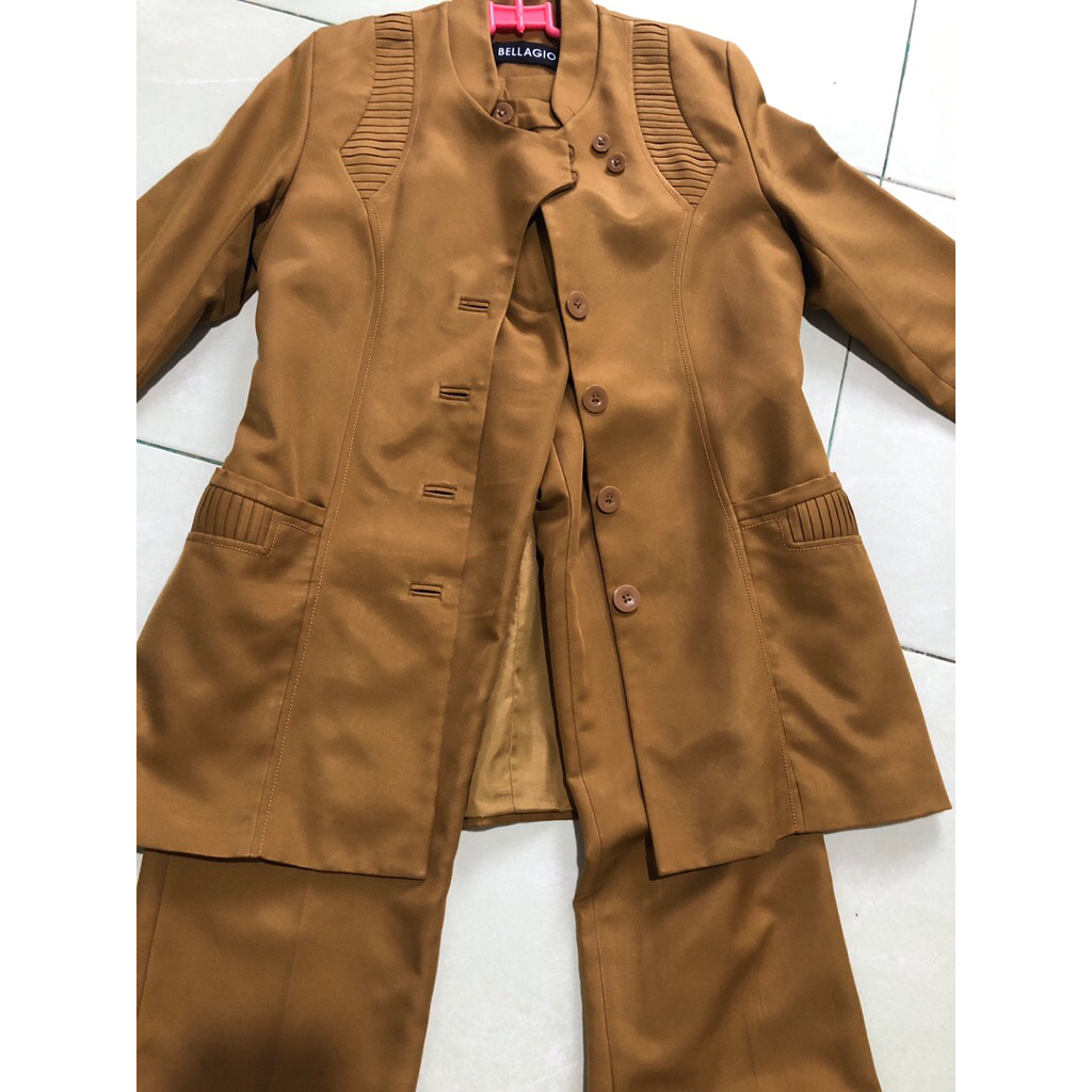 preloved seragam pemda guru/pns wanita lengan panjang satu set dengan celana