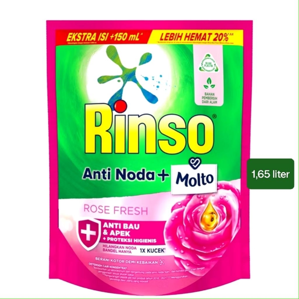 Rinso liquid 1.65 liter / rinso cair jumbo