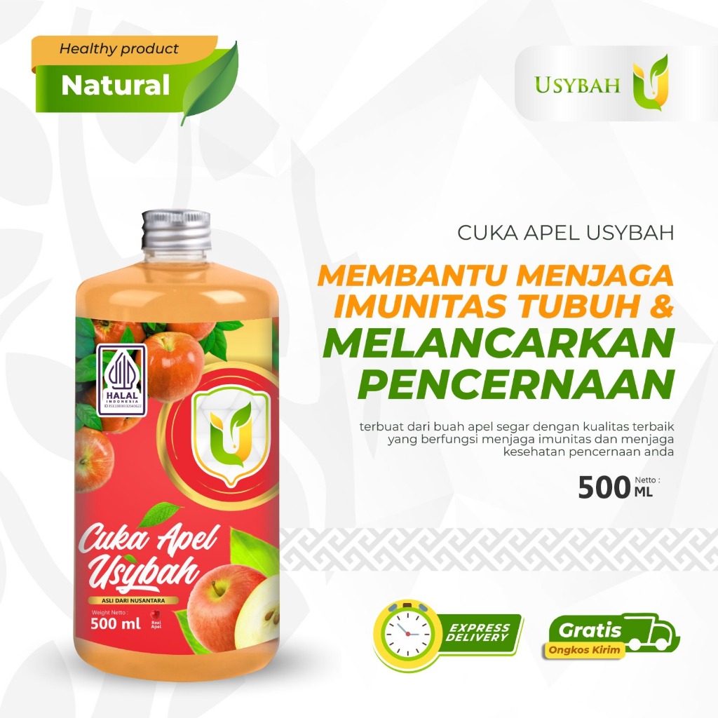 

Usybah Cuka Apel Murni 500ml – Fermentasi Alami | Cuka Apel Asli untuk Diet, Detoks, Kesehatan Tubuh