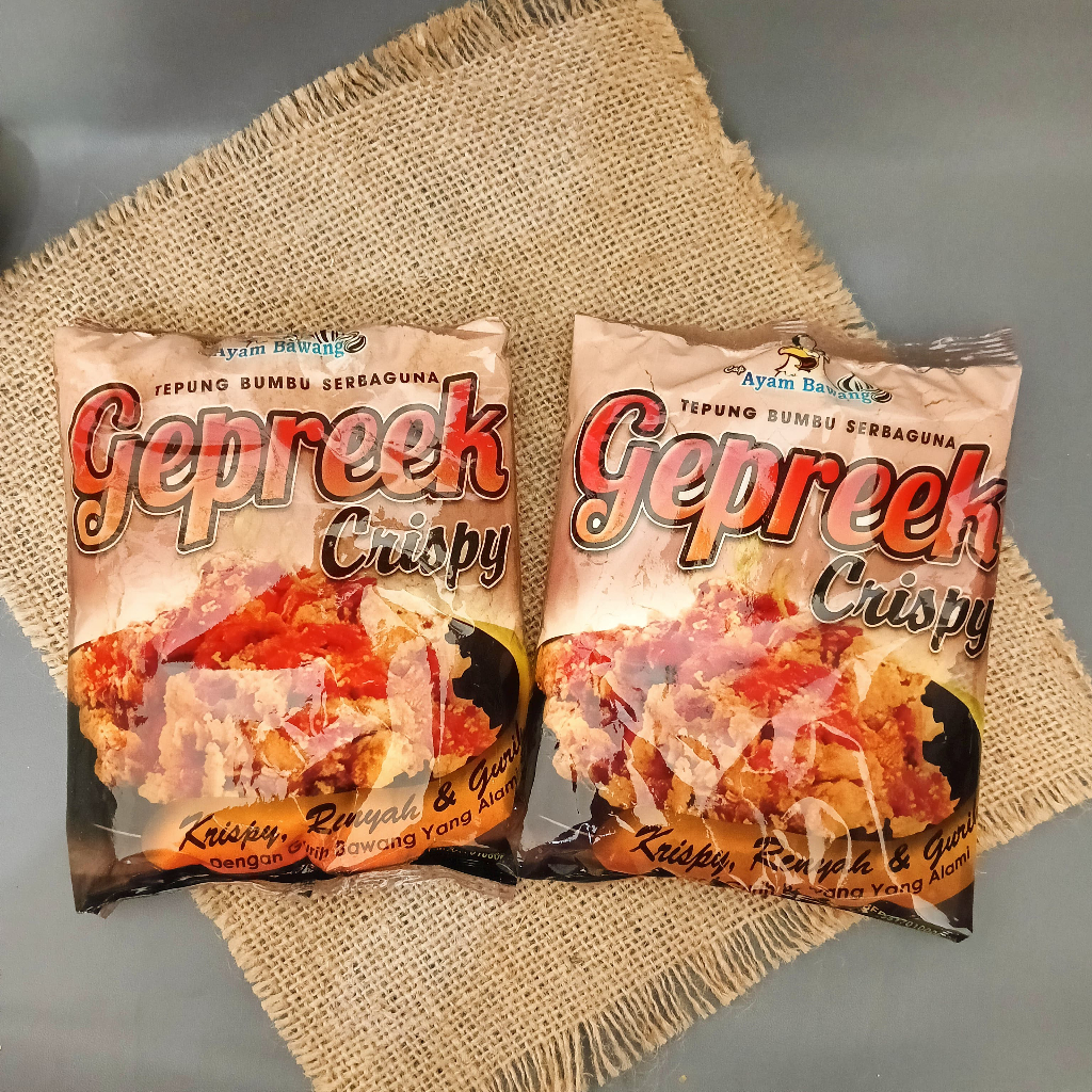 

Tepung Geprek untuk Ayam Geprek Serbaguna Kemasan 135gram PROMO BELI 10 BONUS 1 Bungkus