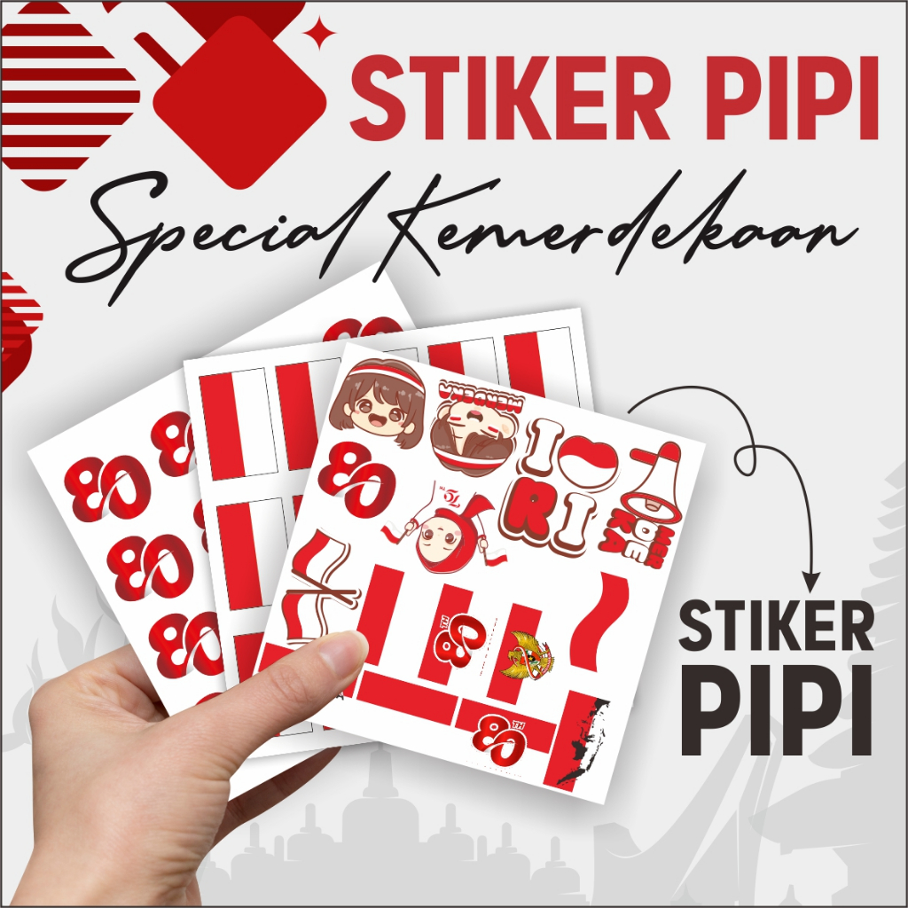 

STIKER PIPI MERAH PUTIH READY STOCK MURAH - TEMPELAN PIPI MERAH PUTIH AGUSTUSAN