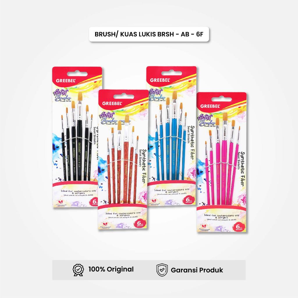 

Kuas Lukis Brush Paint Set Greebel / BRSH- P24- 6F