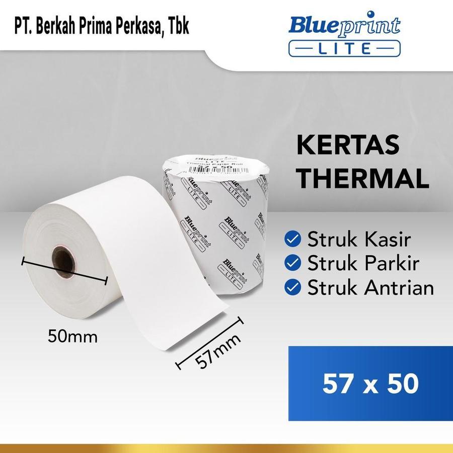 

Blueprint Lite 57x50 Kertas Thermal Papper 57X50mm Nota Kasir 1 Pack isi 10 Roll