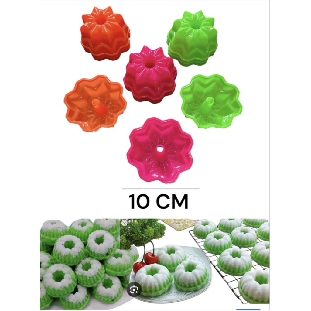 12 pcs cetakan kue putu motif bintang Jumbo