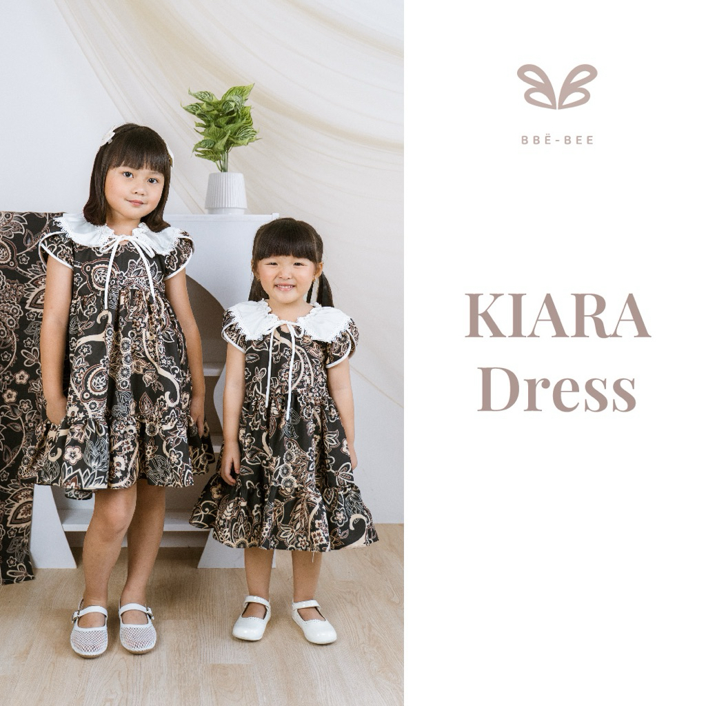 BBË-BEE Batik KIARA Dress (Baju Batik Anak Perempuan 2-6 tahun/Dress Batik Anak Perempuan Katun)
