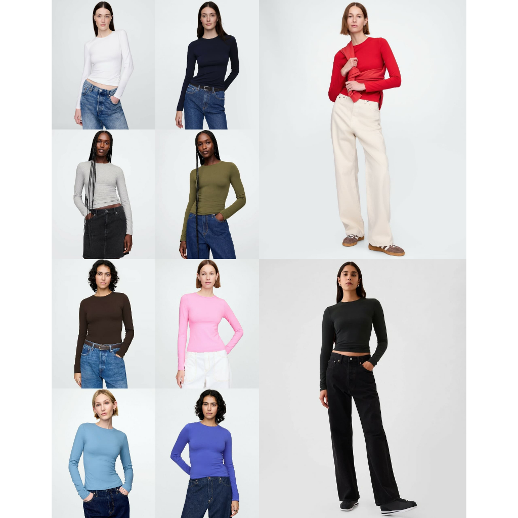 Kaos Basic Lengan Panjang Wanita - 8240