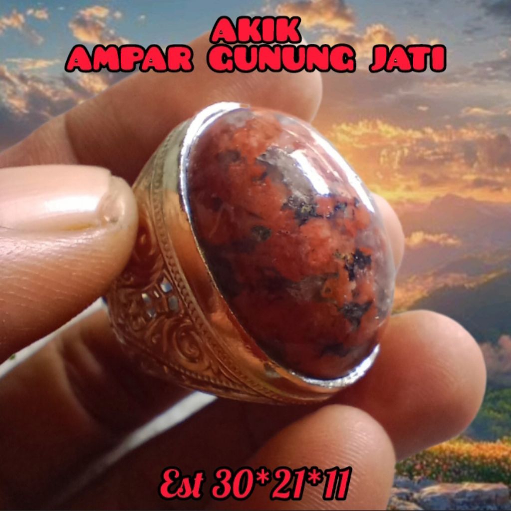 BATU AKIK AMPAR DJATI MERAH GUNUNG DJATI CIREBON BIG SIZE