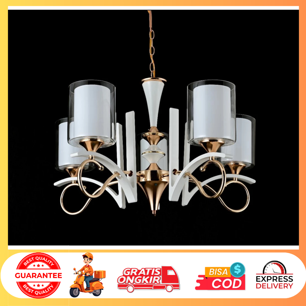 SL7619/5 LAMPU GANTUNG HIAS MINIMALIS MODERN FITTING E27 RUANG TAMU DEKORASI KLASIK PENDANT LAMP