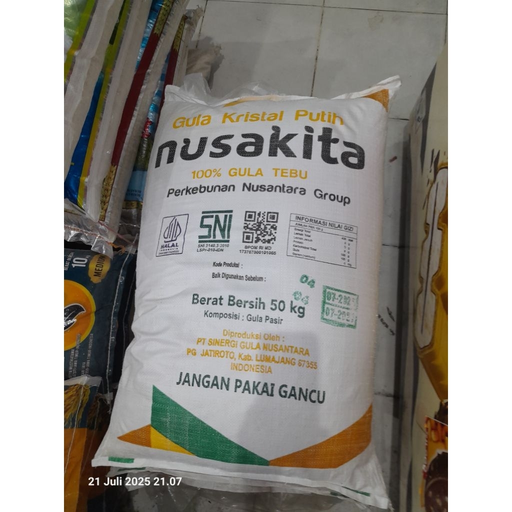 

Gula Pasir Nusakita 50kg