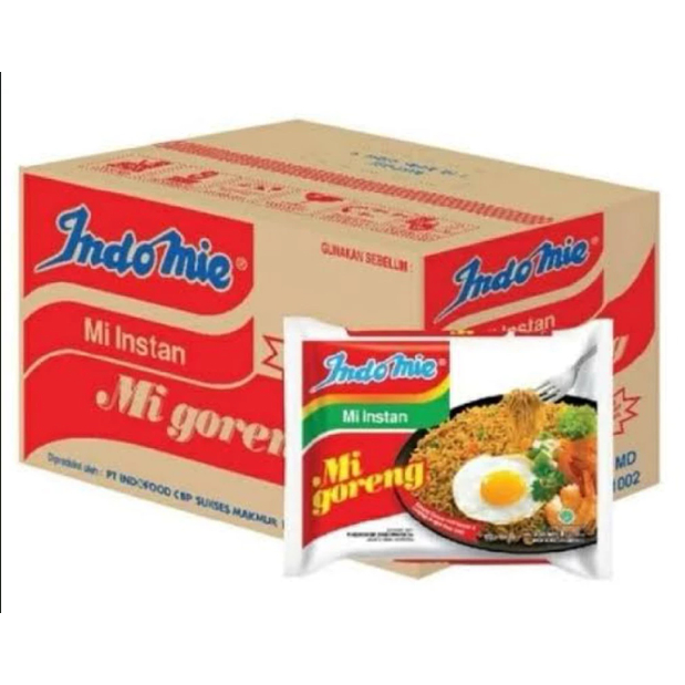 Mie Indomie 1 dus varian soto, goreng, kari ayam, ayam bawang