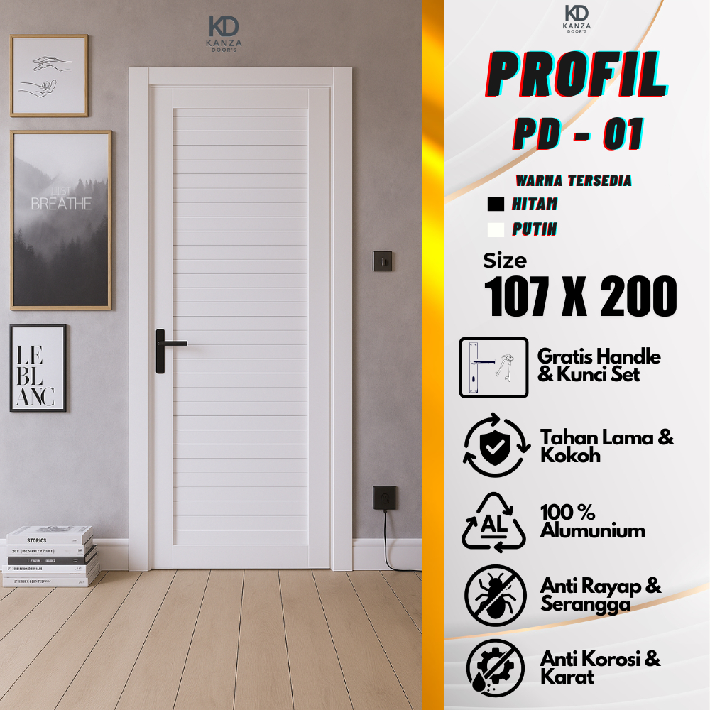 Kanza Doors_PINTU ALUMINIUM RUMAH/PINTU ALUMINIUM/KUSEN PINTU ALUMINIUM/KUSEN PINTU ALUMINIUM SATU S
