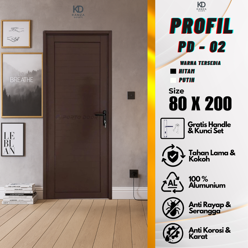 Kanza Doors_PINTU ALUMINIUM RUMAH/PINTU ALUMINIUM/KUSEN PINTU ALUMINIUM/KUSEN PINTU ALUMINIUM SATU S
