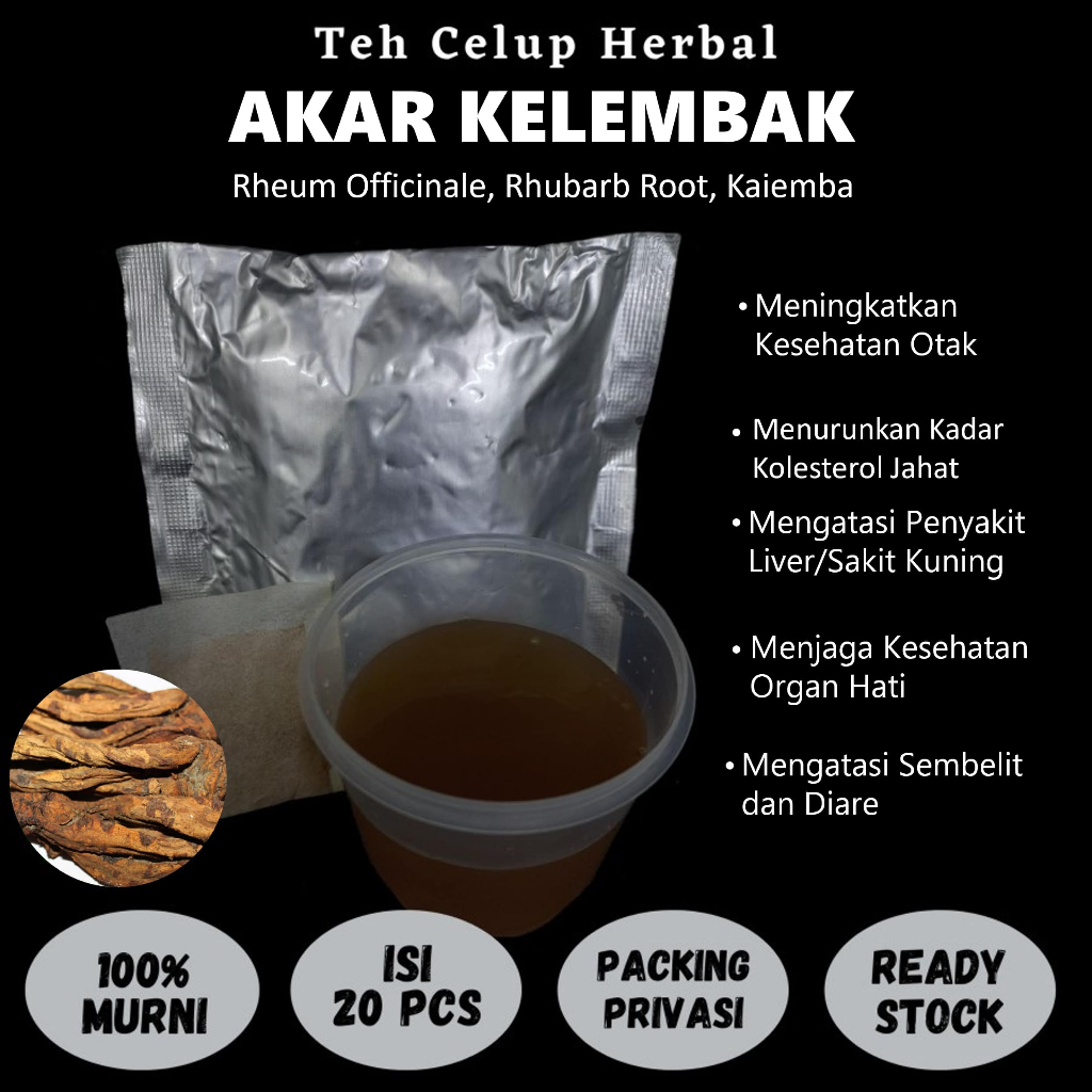 

Teh Celup Herbal AKAR KELEMBAK Mengatasi Radang Sembelit Diare Gangguan Ginjal Liver Sakit Kuning
