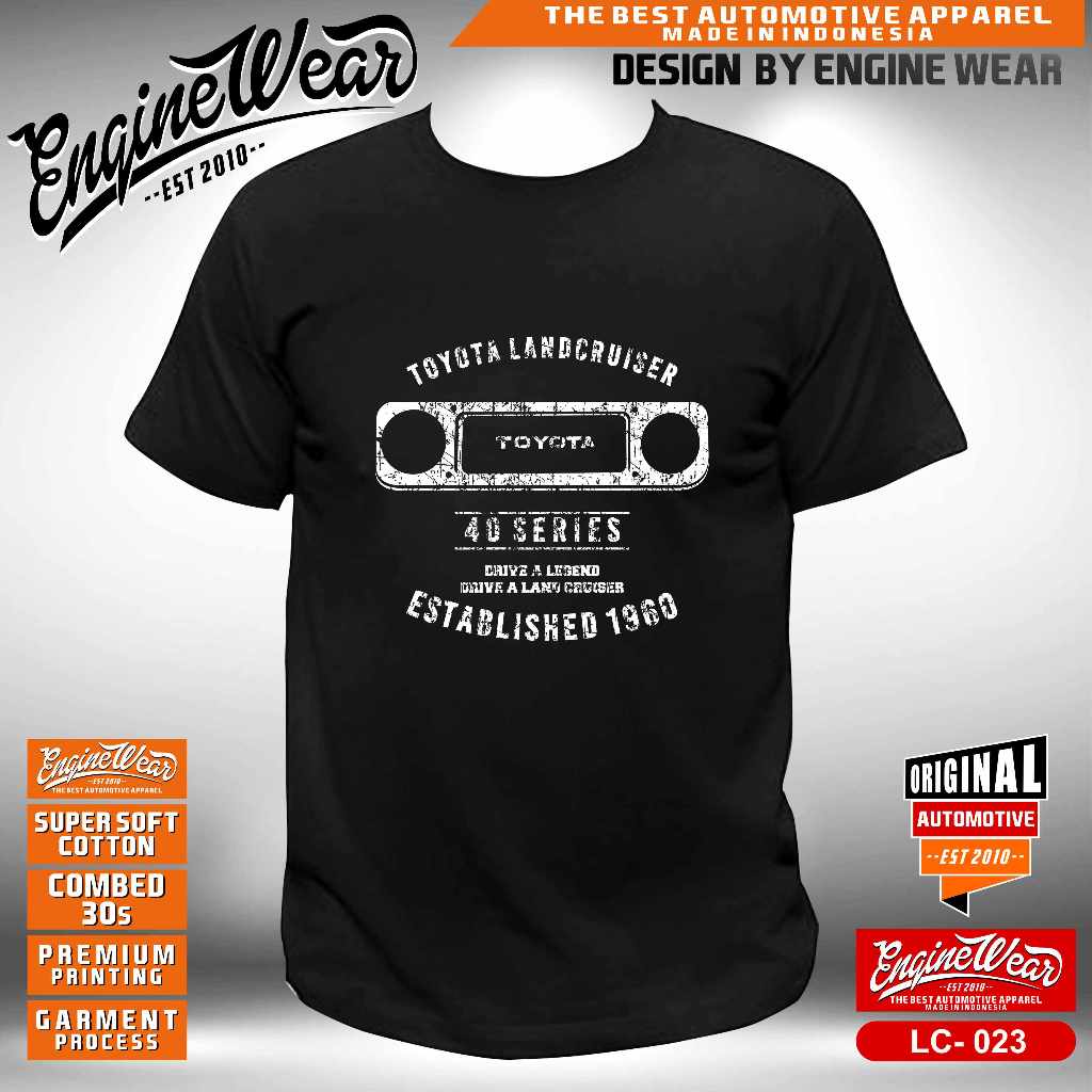 kaos Land cruiser fj40 bj40 hj40 Baju Offroad toyota Hardtop Tshirt Mobil Jeep otomotif 4x4 4WD crk 