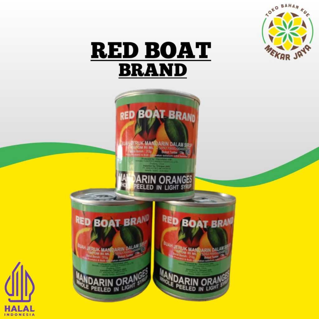 

RED BOAT MANDARIN ORANGE IN LIGHT SYRUP / JERUK MANDARIN KALENG 312gr