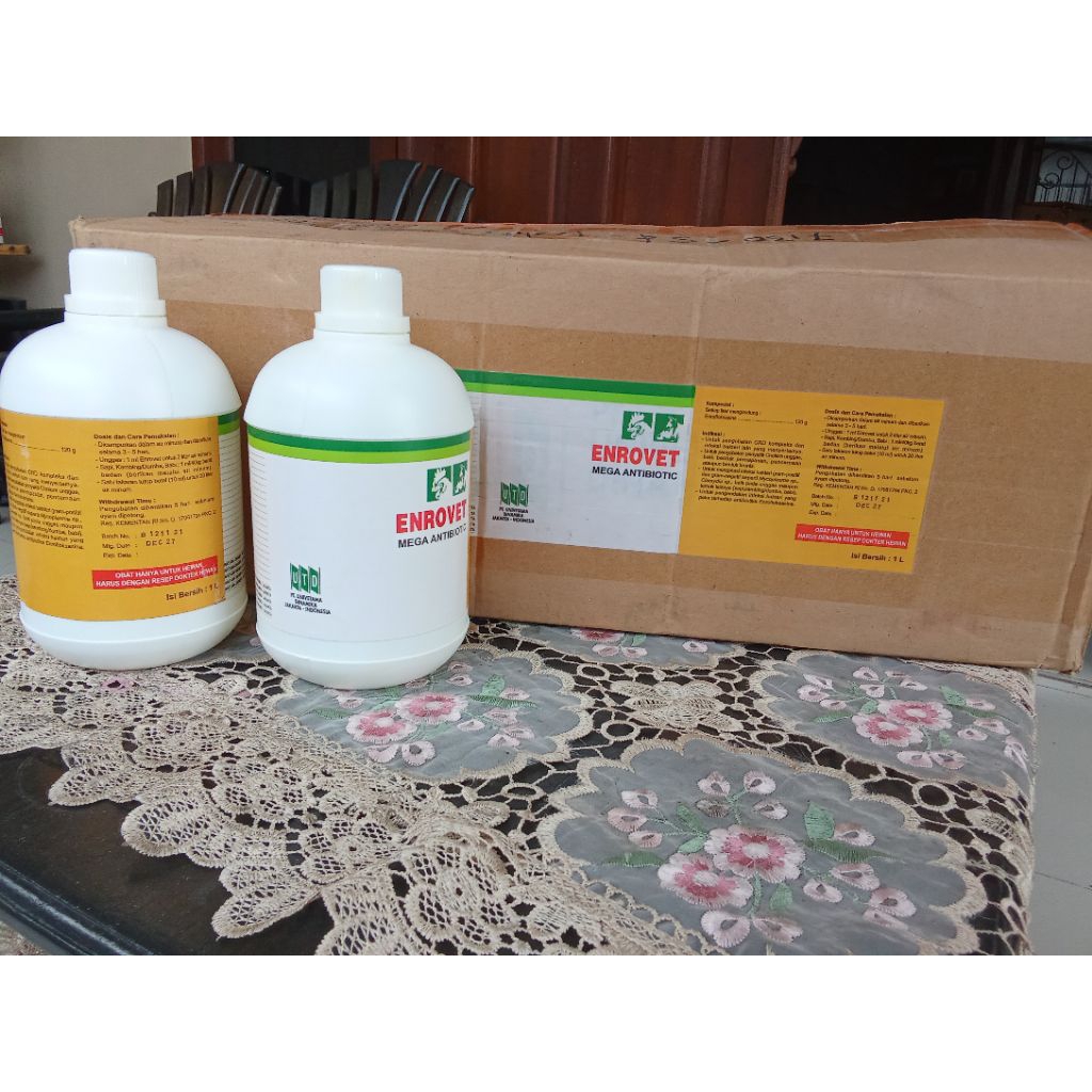 Enrovet 1Liter Mega Antibiotik mengatasi infeksi bakteri sapi kambing domba babi