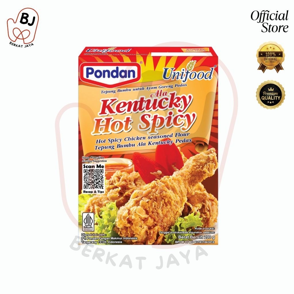 

Tepung Premiks Pondan Kentucky – Original / Hot Spicy (200g)