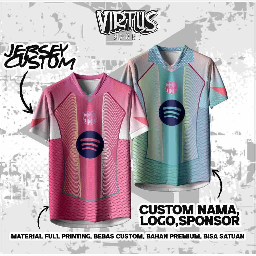 Jersey Barcelona Pink Fantasy / Jersey Barcelona / Kaos Barcelona / Jersey Bola / Jersey Vintage