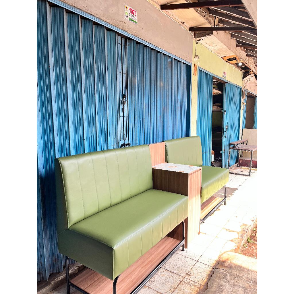 Sofa Biliyard 120*200*60 Set dengan Lemari tengah, berkualitas, termurah dibekasi, sofa Cafe, Sofa r