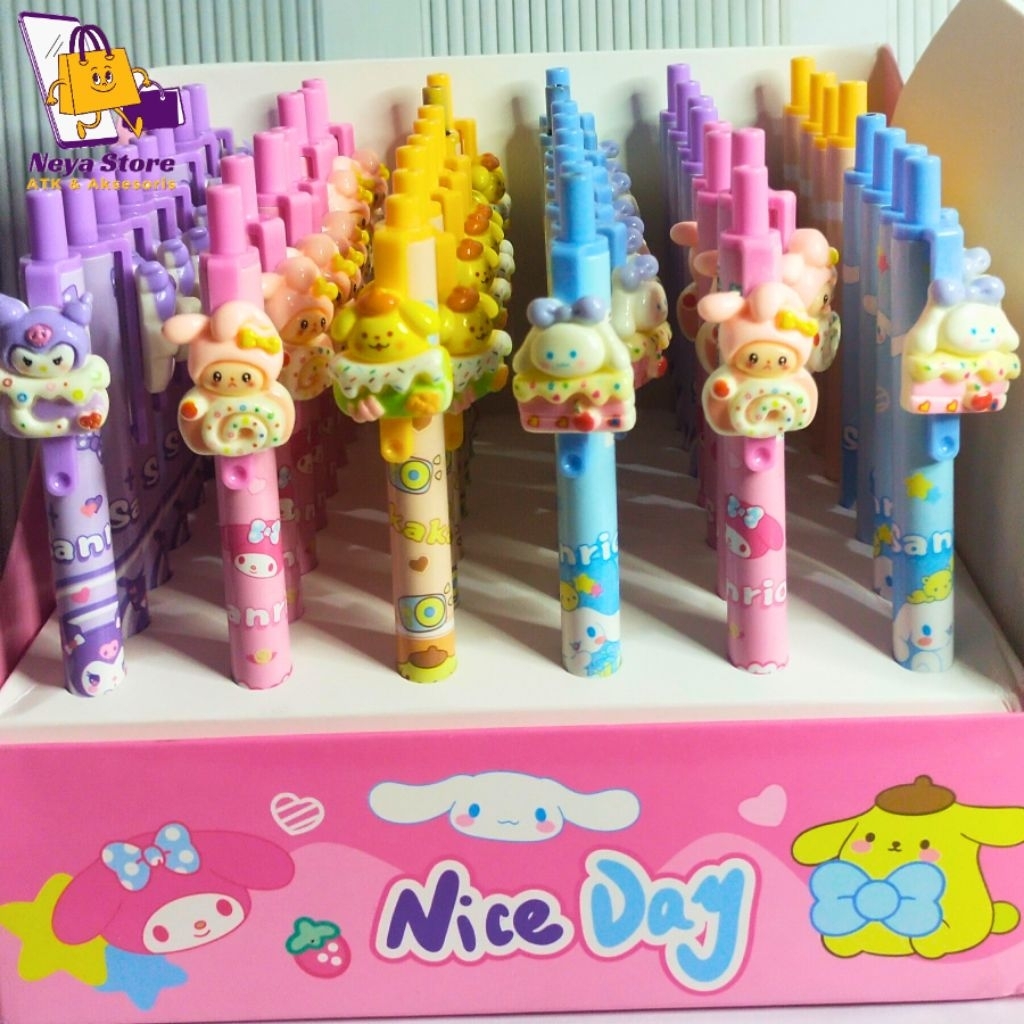 

Pulpen Cetek Motif Sanrio Bollpoin Alat Tulis Sekolah Karakter Kuromi Melody Cinnamonroll Pompompurin Pena Mekanik Lucu Tinta Warna Hitam