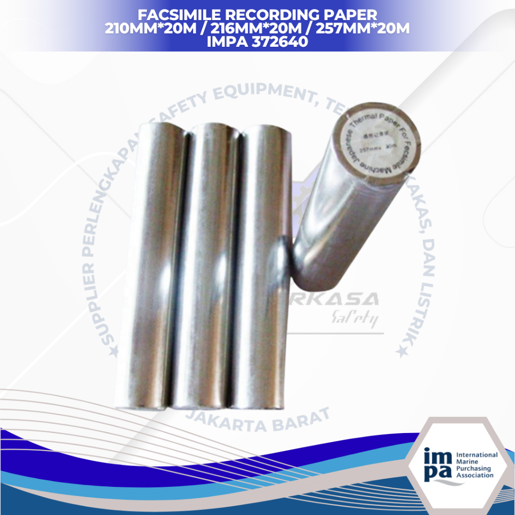 

Facsimile Recording Paper 210MM20M 216MM20M 257MM20M IMPA 372640