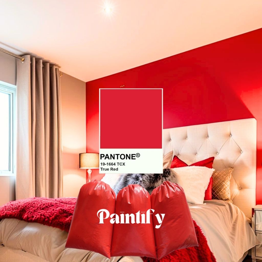 (1KG)Cat Tembok Glossy Warna Merah Cabai WaterProof by Paintify