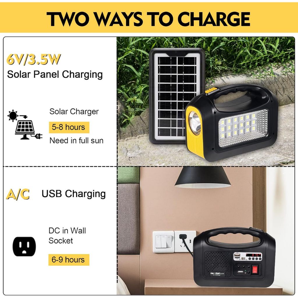 Senter Emergency Tenaga Surya VDR V-1588S-U Lampu Emergency-Lampu Bohlam