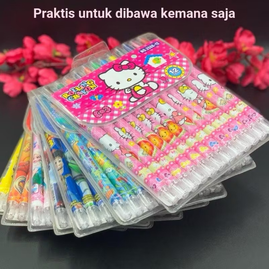 

crayon putar panjang 12 warna