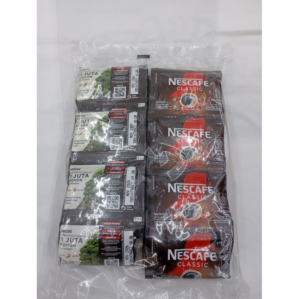 

Nescafe Clasisic Sachet Bag isi (60pcs perpcs 2gr)