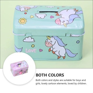 HT - Celengan Kaleng Kunci Gembok Kotak Buka Tutup Unicorn