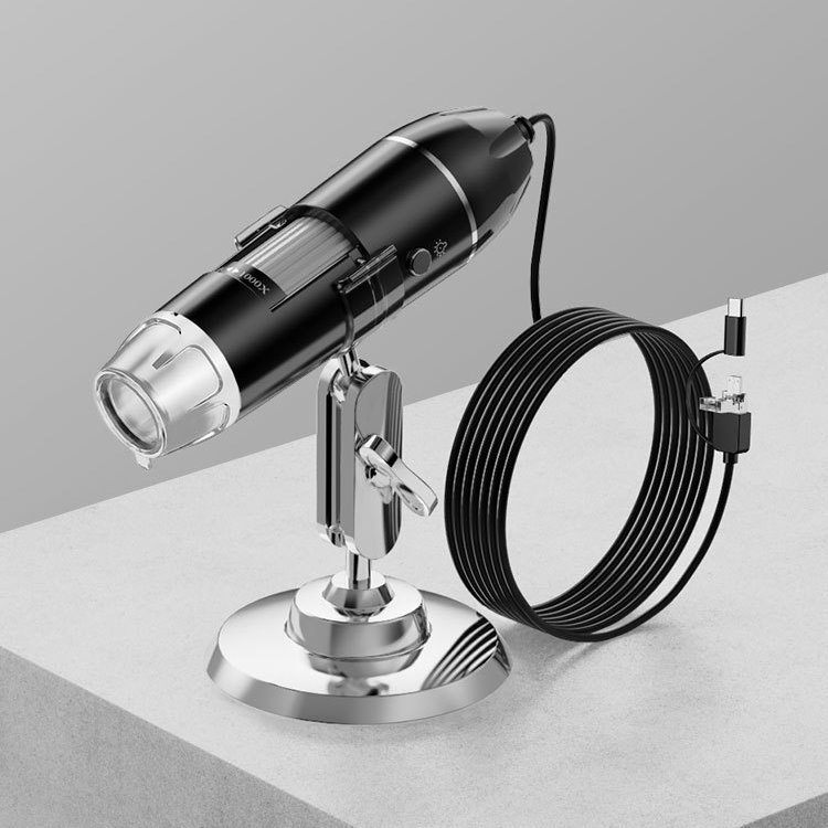 MIKROSKOP DIGITAL Microscope dengan Lampu LED Definisi Tinggi Kaca USB Kaca Pembesar 1600x