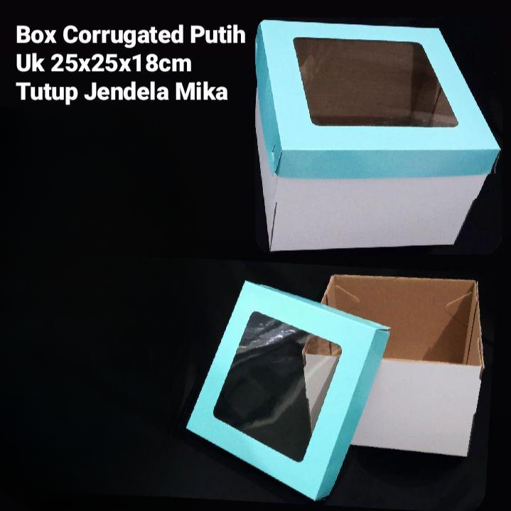 

Isi 10 Box Corrugated Putih Tutup Jendela Mika Biru Ukuran 25x25x18cm